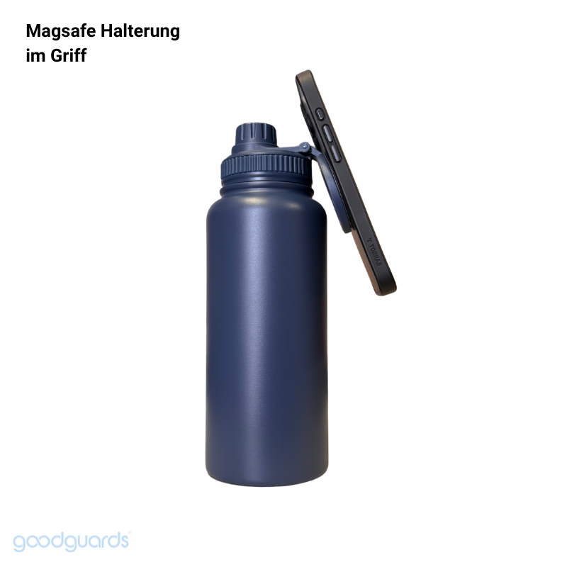 Goodbottle Big Thermosflasche 0,95 L mit magnetischer Handy-Halterung