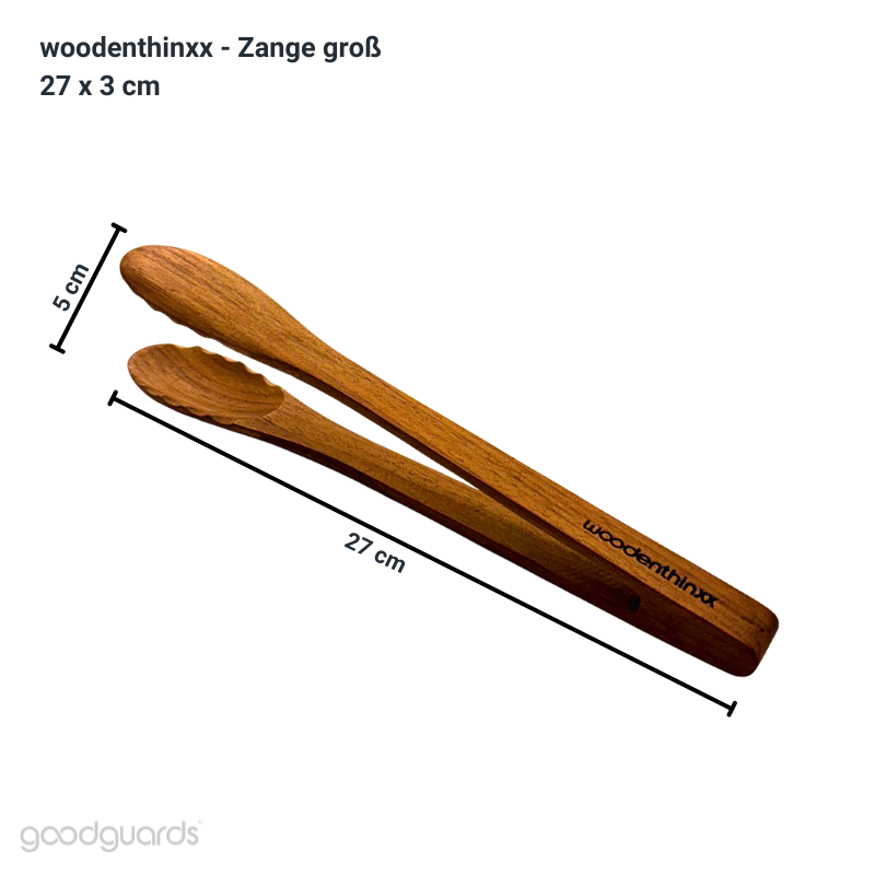 Küchen-Zange groß Handmade aus Teak Wurzel-Holz nachhaltig Woodenthinxx