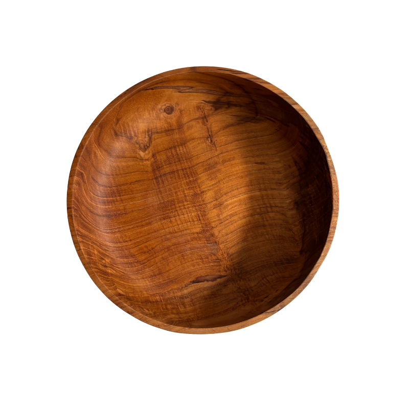 2er-Set Teak Wurzel-Holz Schüsseln 20cm Handmade massiv nachhaltig Woodenthinxx