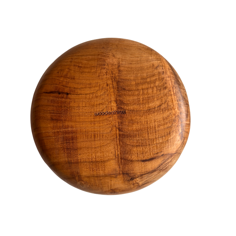 2er-Set Teak Wurzel-Holz Schüsseln 20cm Handmade massiv nachhaltig Woodenthinxx