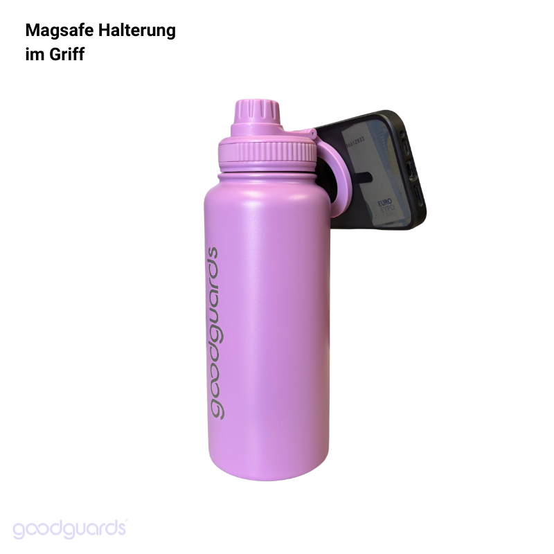 Goodbottle Big Thermosflasche 0,95 L mit magnetischer Handy-Halterung