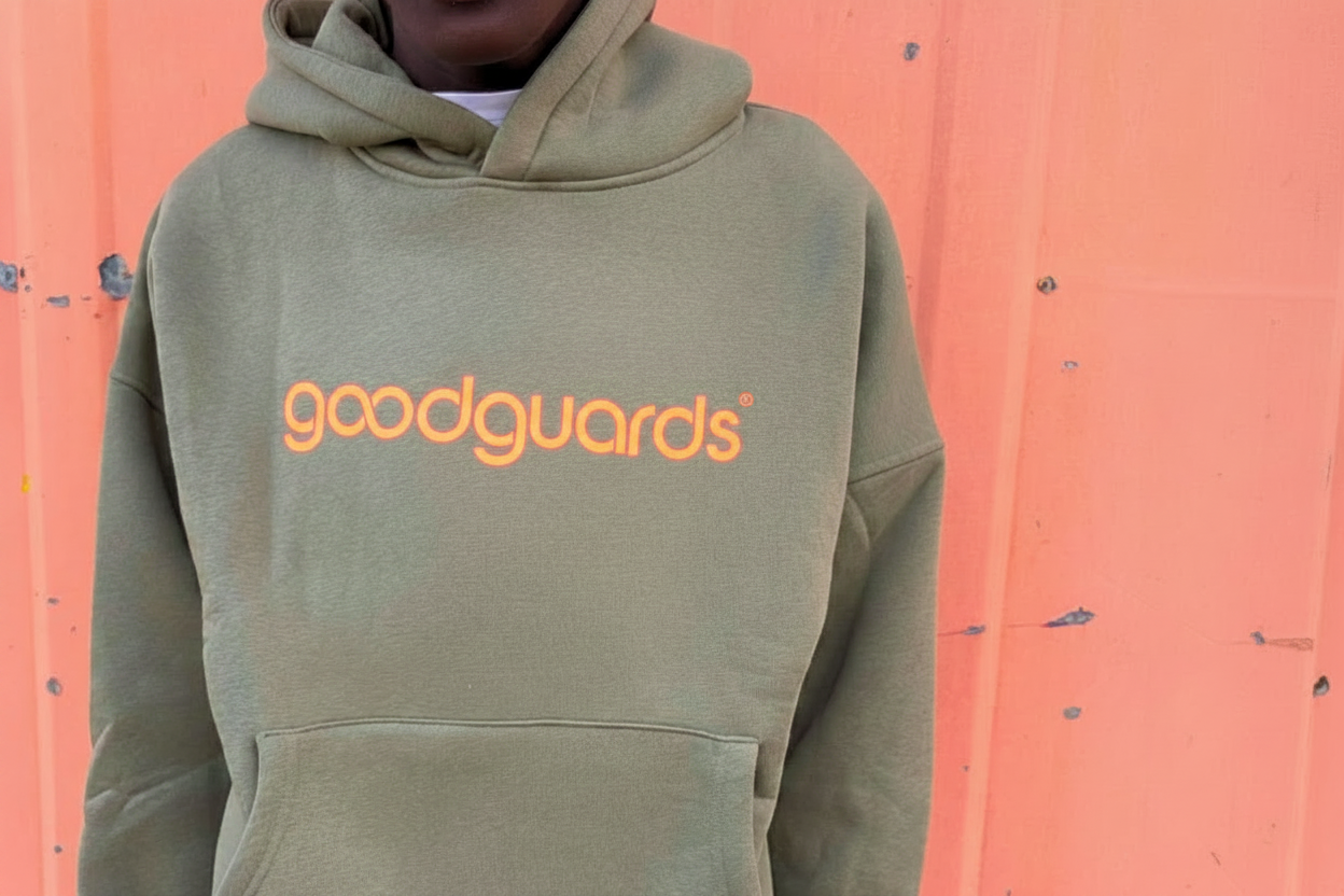 Goodhood Oversized Hoodie olive-orange unisex Kapuzenpullover