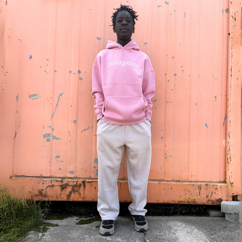Goodhood Oversized Hoodie pink-creme unisex Kapuzenpullover