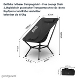 Defthike Free Lounge Chair - faltbarer, ultraleichter Campingstuhl
