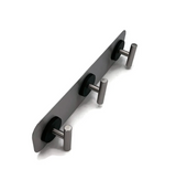 STYYL - 3er Garderobenleiste aus Edelstahl-Magnettafel und 3 Stück Magnethaken