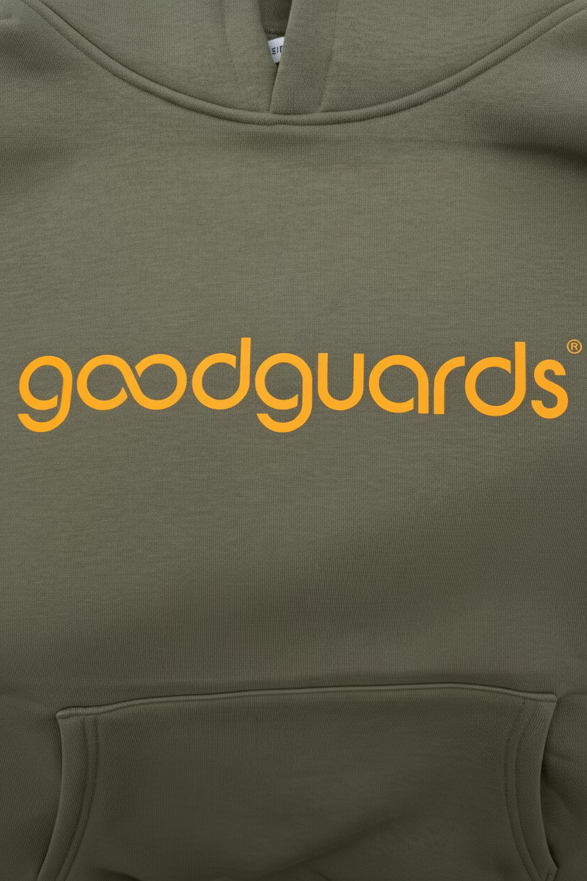 Goodhood Oversized Hoodie olive-orange unisex Kapuzenpullover