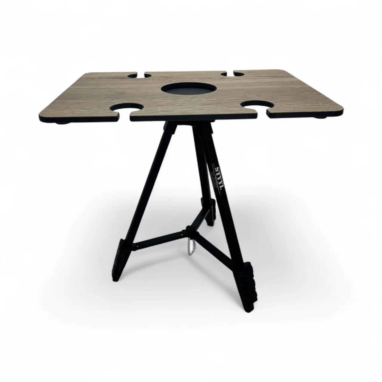 STYYL - TuttY-HolztablettY – der elegante Magnet-Beistelltisch mit Weinhalter in edler Eichenoptik