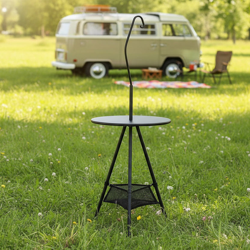 Defthike Round Table - Runder in- und Outdoor-Tisch mit Lampenhalter